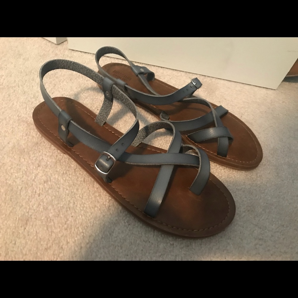 Blue Strappy Sandals